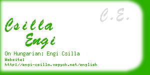 csilla engi business card